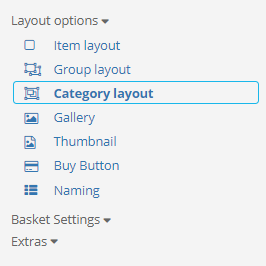 Styling category layout 