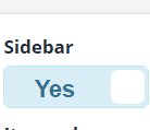 Choose sidebar