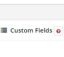 Open 'Custom Fields' section