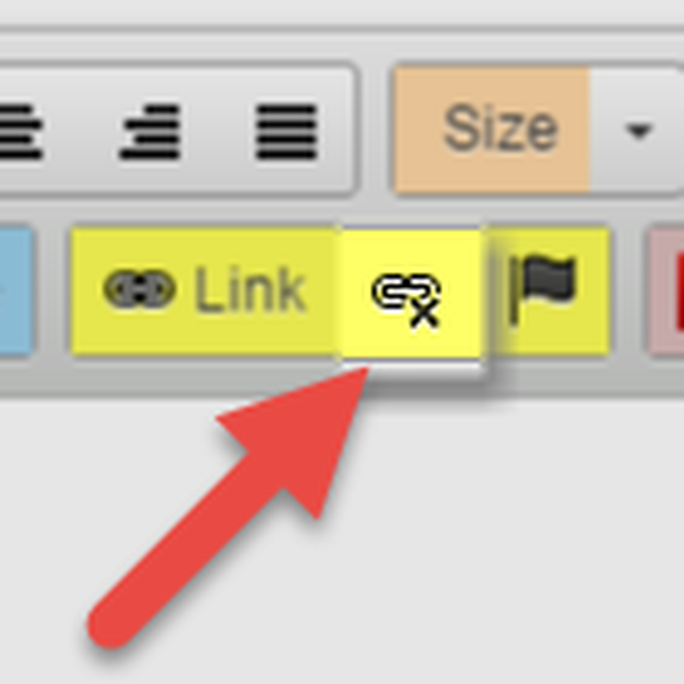 Click the remove link icon