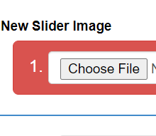 Uploading slider images