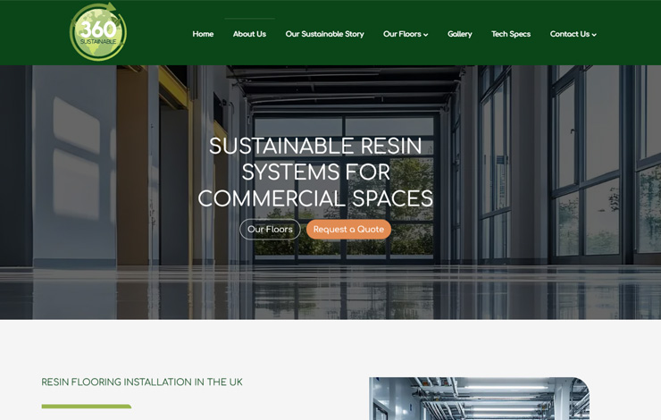 Website Design for Resin Flooring Installation UK | Sustainable & Eco-Friendly Floors