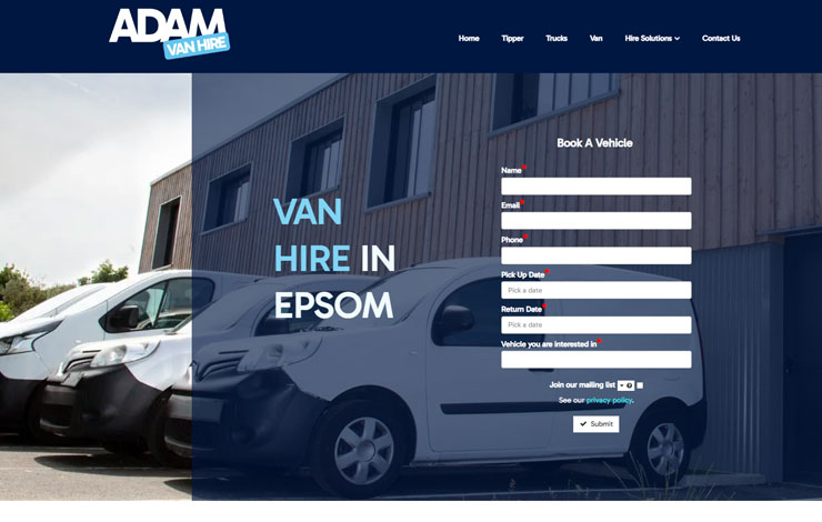 Van Hire in Epsom | Affordable Commercial Vehicle Hire & Rental