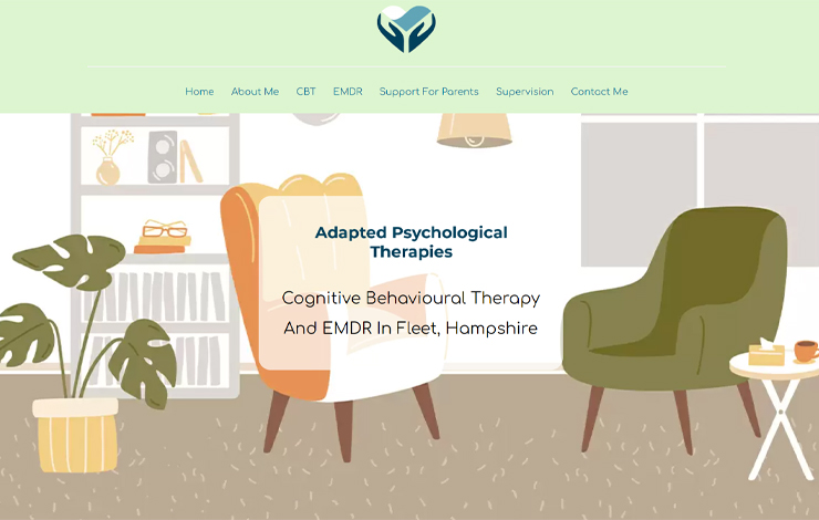 Website Design for Cognitive Behavioural Therapy in Fleet | Adapted Therapies