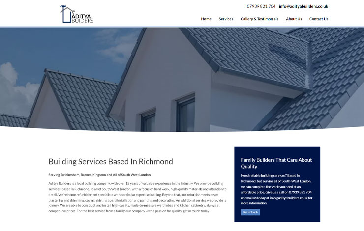 Building Services Based in Richmond | Aditya Builders