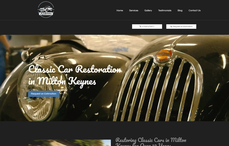 Website Design for Classic Car Restoration in Milton Keynes | AD Restorations