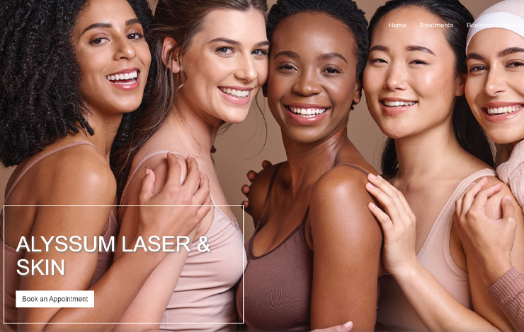 Website Design for Mobile laser hair removal | Alyssum Laser & Skin
