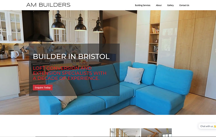 Website Design for Builder in Bristol | AM Builders