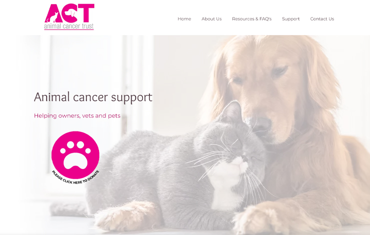 Website Design for Animal cancer support | Animal Cancer Trust
