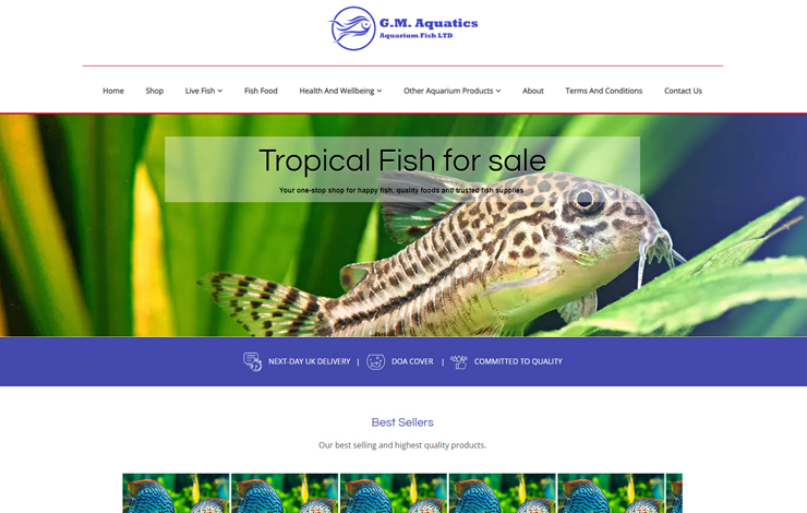 Website Design for Tropical Fish for Sale | Aquarium-Fish Ltd