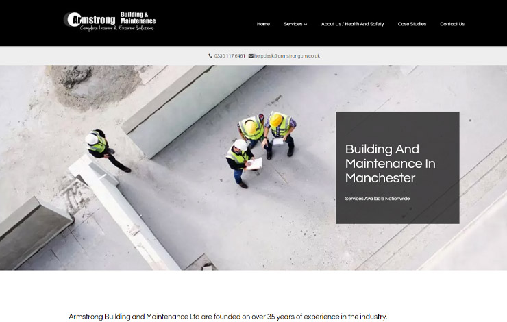 Website Design for Building and Maintenance in Manchester | Armstrong B&M Ltd