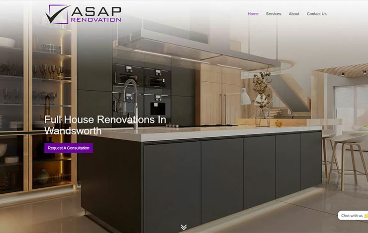 Website Design for Full House Renovations in Wandsworth | ASAP Renovation Ltd