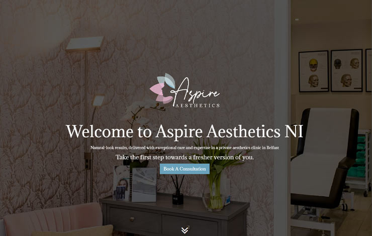 Website Design for Aesthetics Clinic in Belfast | Aspire Aesthetics NI