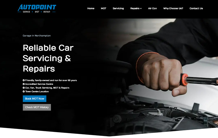 Website Design for Reliable Car Servicing in Northampton | Autopoint (Northampton) Ltd