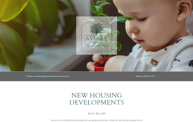 Website Design for New Housing Developments | Aviary Developments | Home