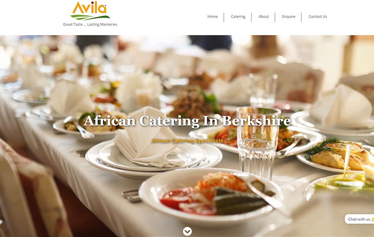 Website Design for African Catering Berkshire | Avila Foods Ltd