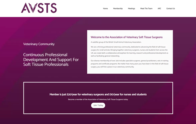 Website Design for Veterinary Community | AVSTS