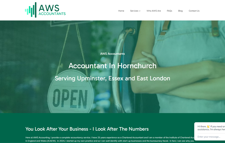 Website Design for Accountants in Hornchurch | AWS Accountants