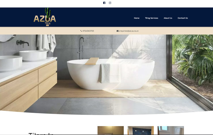 Website Design for Tilers in Wythenshawe | AZUA Tiling