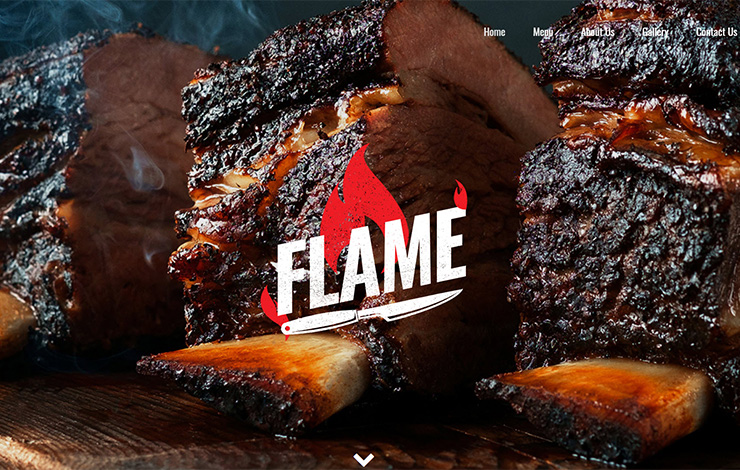 Website Design for BBQ catering in Middlesex | Flame
