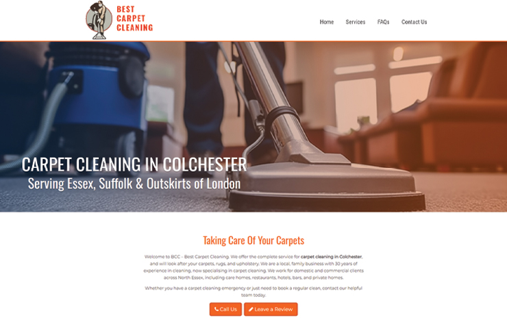 Website Design for Carpet Cleaning in Colchester | BCC Best Carpet Cleaning
