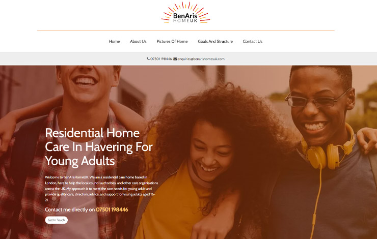 Website Design for Care in Havering | BenAris Home UK