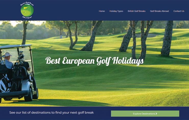 Website Design for Best European Golf Holidays | Bertie’s Golf Breaks