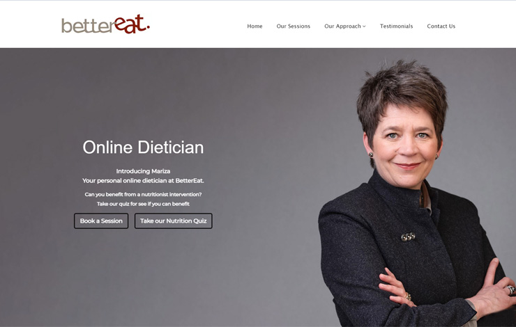 Website Design for Online Dietician | BetterEat Nutrition Consultancy