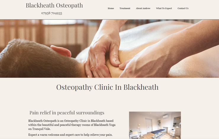 Website Design for Osteopathy clinic in Blackheath | Blackheath Osteopath
