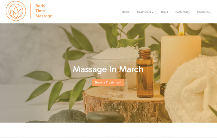 Website Design for Massage in March | Body Time Massage