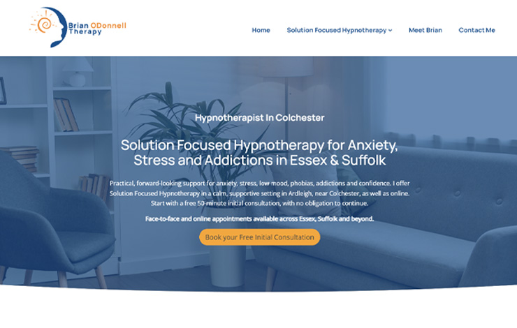 Website Design for Hypnotherapy for Anxiety & Stress | Brian O'Donnell Therapy