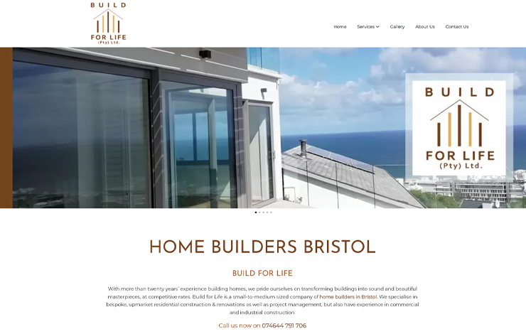 Website Design for Home Builders Bristol | Build For Life (Pty) Ltd | Home