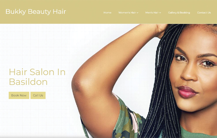 Website Design for Hair Salon in Basildon | Bukky Beauty Hair