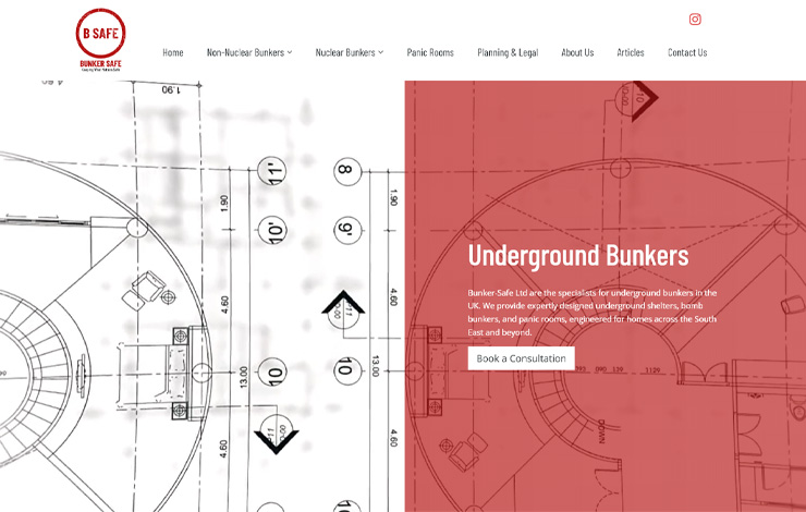 Website Design for Underground Bunkers for Safe Homes | Bunker-Safe Ltd