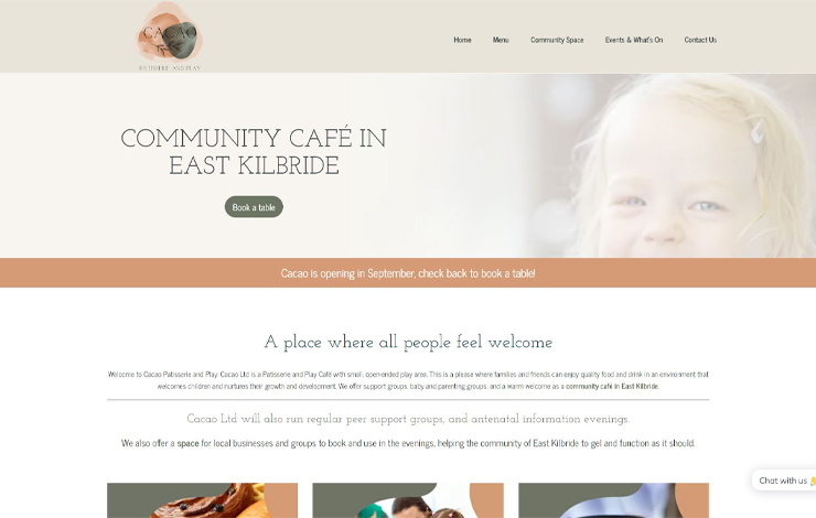 Community Café in East Kilbride | Cacao Patisserie and Play