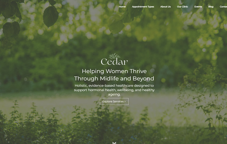 Website Design for Private Wellness Clinic in Surrey | Cedar Medical