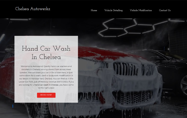 Website Design for Chelsea Autowerkz - Hand car wash in Chelsea
