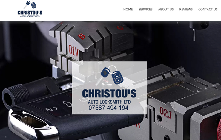 Website Design for Automotive Locksmith In Glasgow | Christou's Auto Locksmith