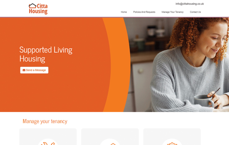 Website Design for Supported living housing | Citta Housing