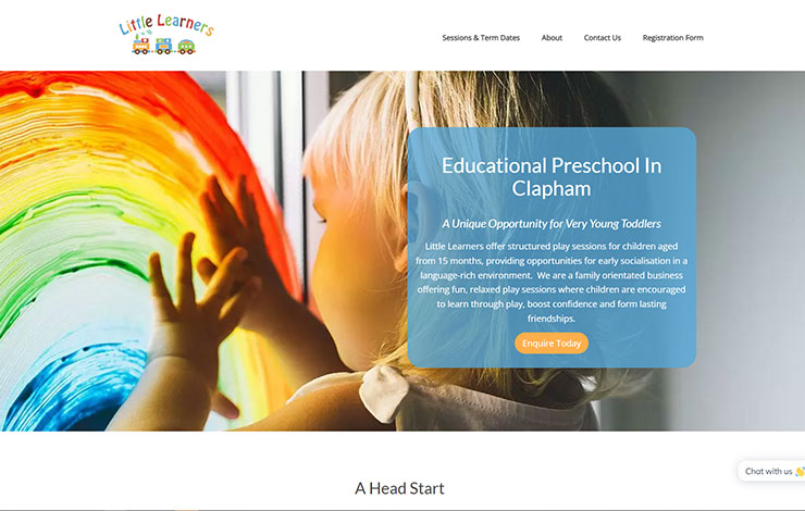 Website Design for Educational Preschool in Clapham | Little Learners
