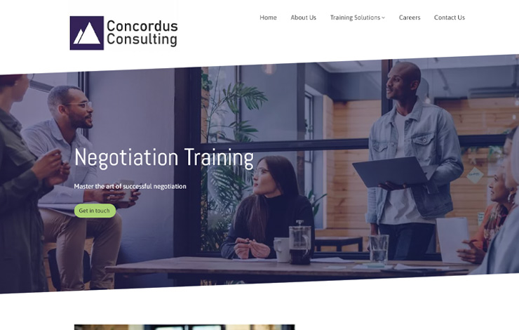 Website Design for Negotiation training | Concordus Consulting