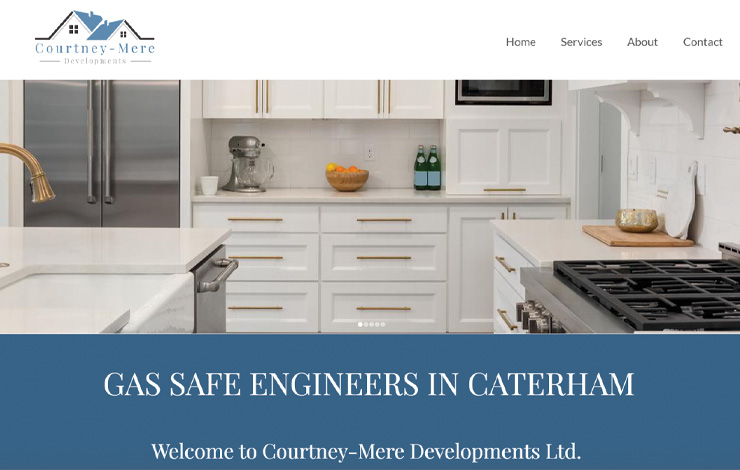 Website Design for Gas Safe engineers in Caterham | Courtney-Mere Developments