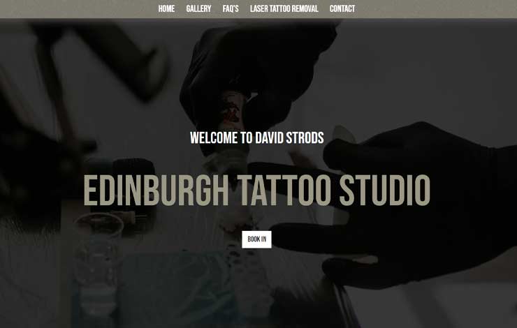 Website Design for Edinburgh Tattoo Studio | David Strods Tattoo