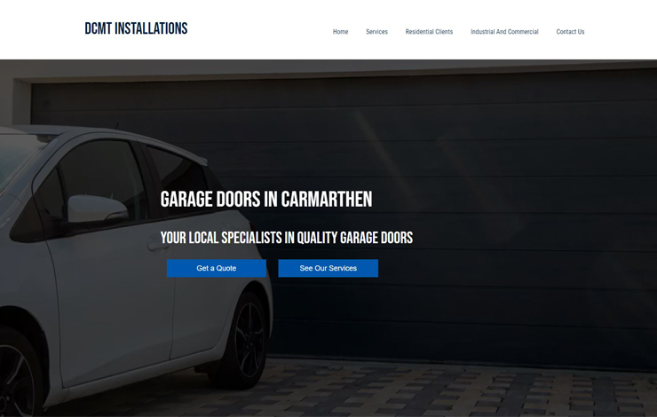 Website Design for Garage doors Carmarthen | DCMT Installations