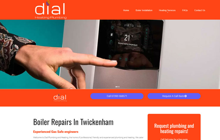 Website Design for Boiler repairs Twickenham | Dial Plumbing and Heating