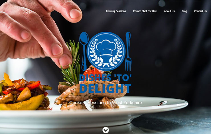Website Design for Cookery Sessions in West Yorkshire | Dishes to Delight