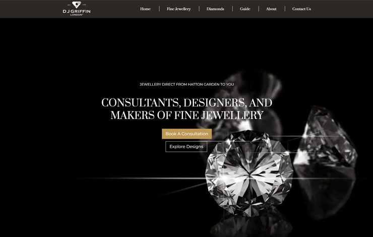 Website Design for Custom Made Jewellery in Hatton Garden – Bespoke Jewellers London