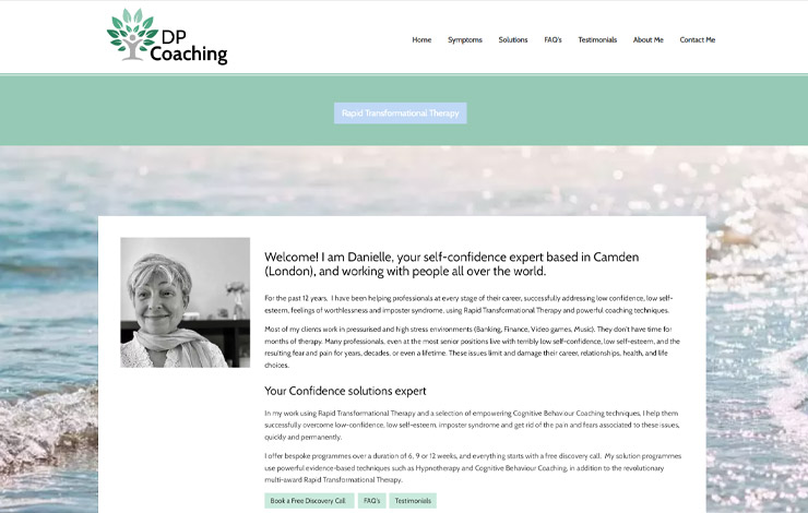 Website Design for Rapid Transformational Therapy | DP Coaching Ltd