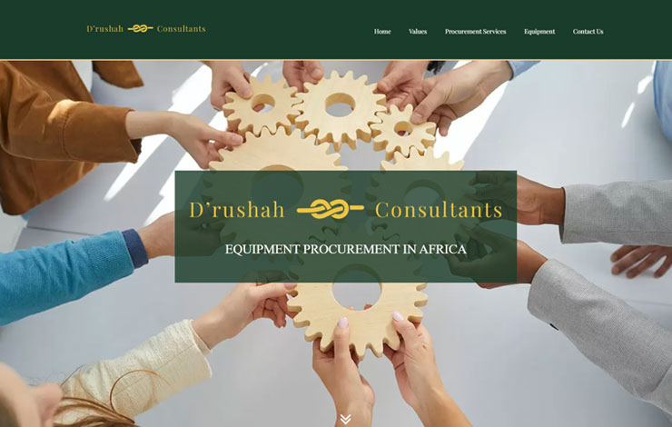 Website Design for Equipment Procurement in Africa | D'rushah Consultants