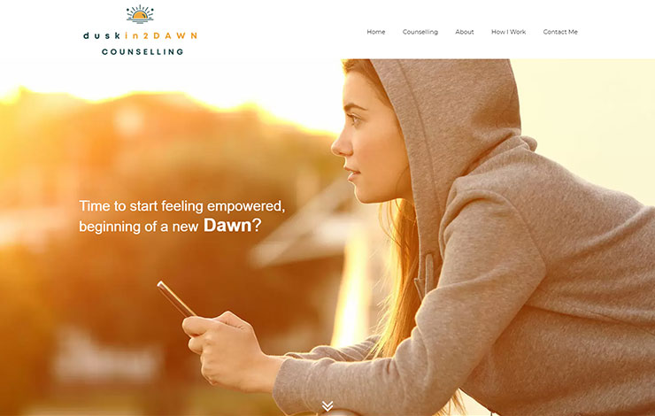 Website Design for Counselling in London | duskin2DAWN
